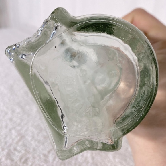 Vintage Unique Clear Glass Ship Decanter Bottle W Lid - Picture 5 of 16